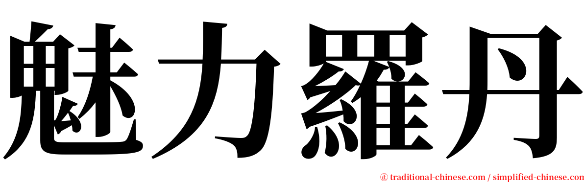 魅力羅丹 serif font