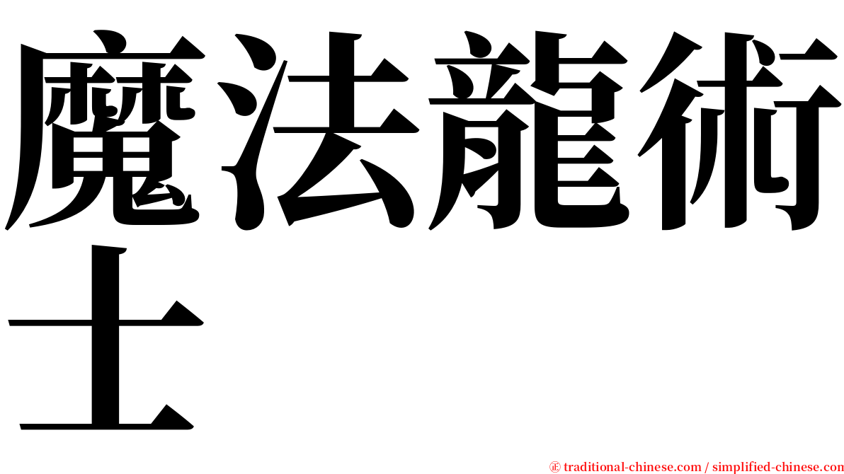 魔法龍術士 serif font