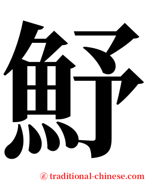 魣 serif font