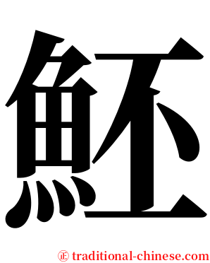 魾 serif font