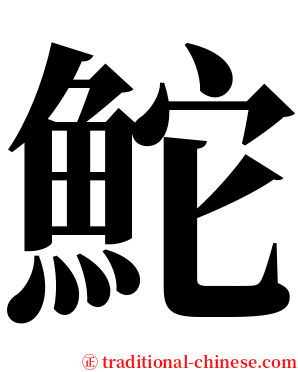 鮀 serif font