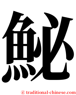 鮅 serif font