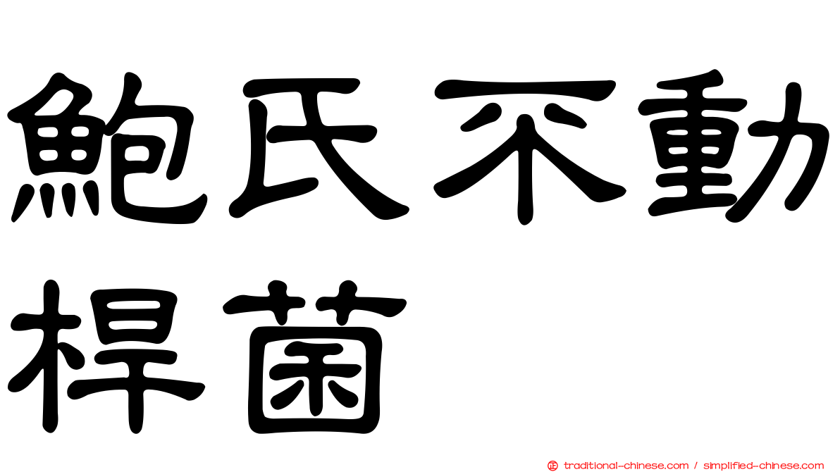 鮑氏不動桿菌