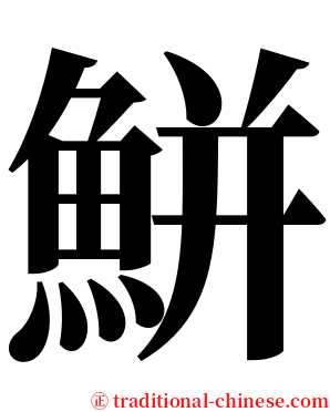 鮩 serif font
