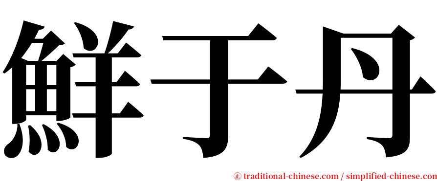 鮮于丹 serif font