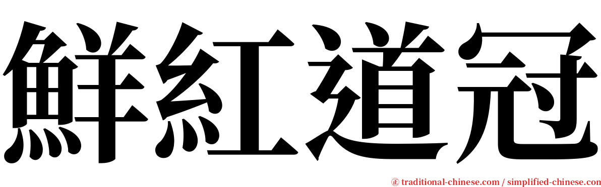 鮮紅道冠 serif font