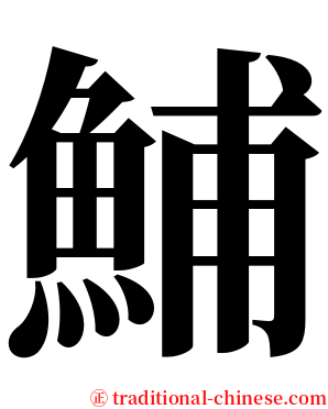 鯆 serif font