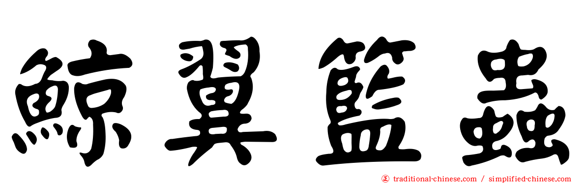 鯨翼籃蟲