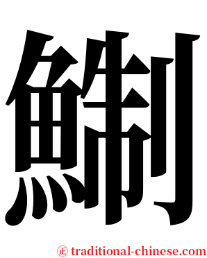 鯯 serif font