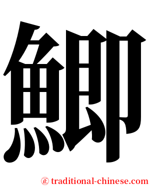 鯽 serif font