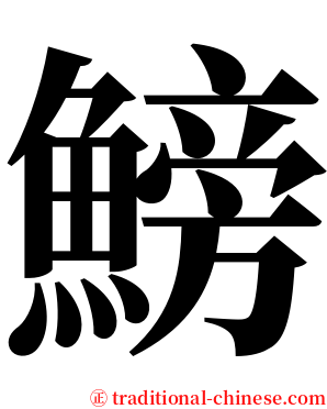 鰟 serif font
