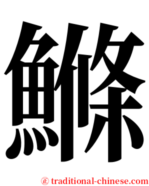 鰷 serif font