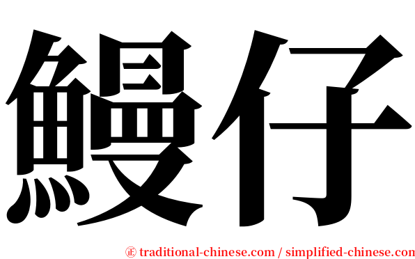 鰻仔 serif font