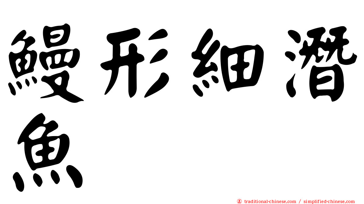 鰻形細潛魚
