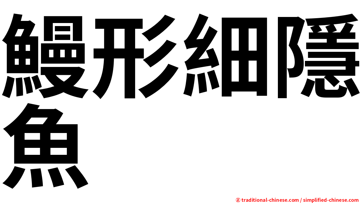 鰻形細隱魚