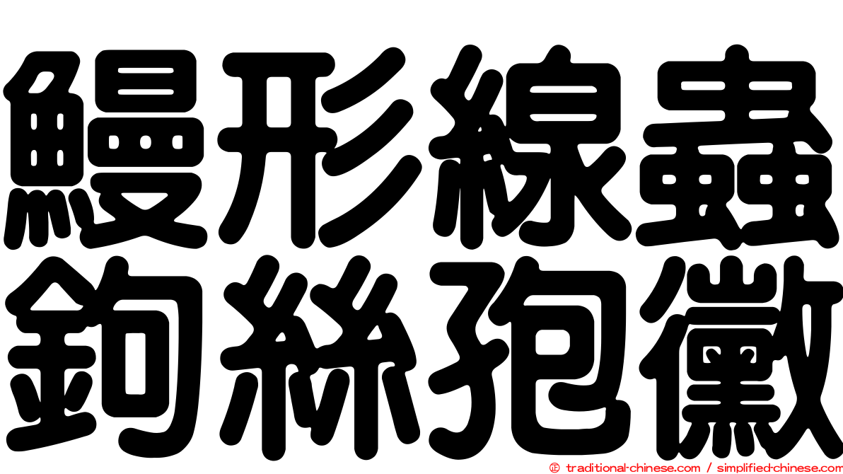 鰻形線蟲鉤絲孢黴