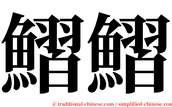 鰼鰼 serif font
