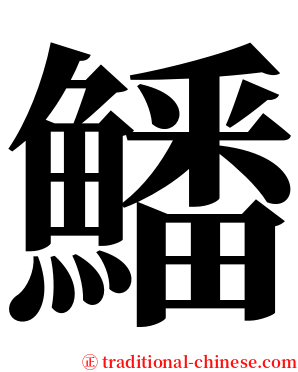 鱕 serif font