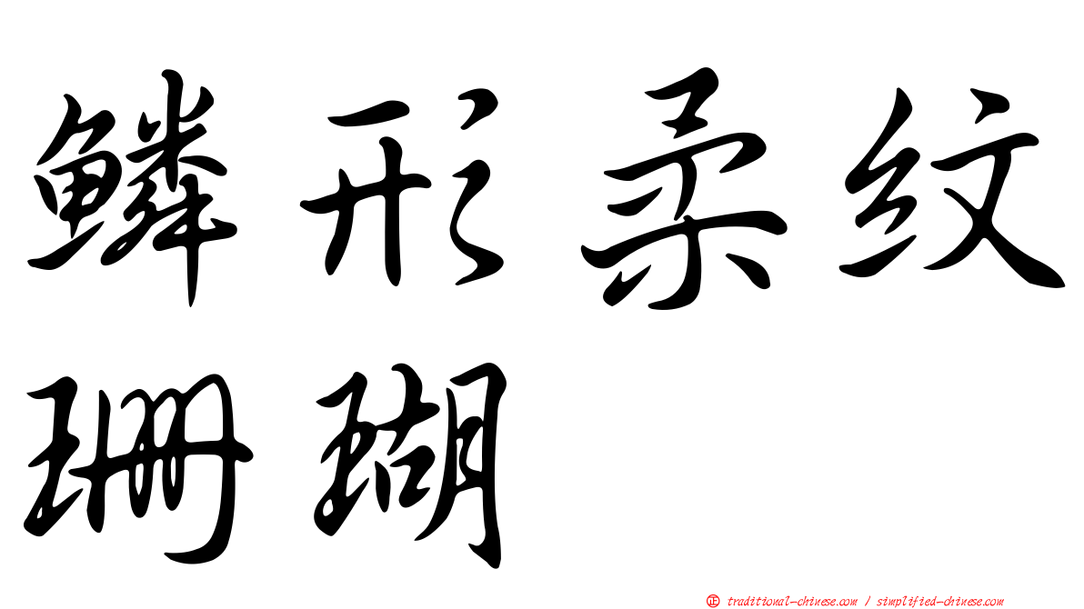 鱗形柔紋珊瑚