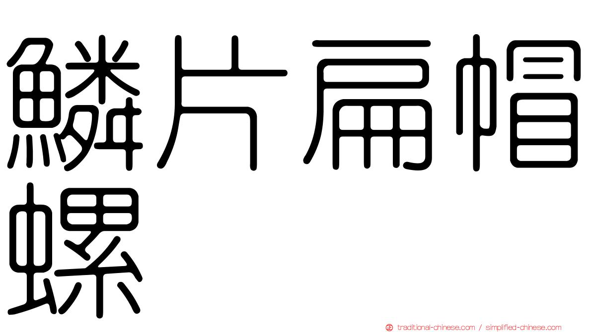 鱗片扁帽螺