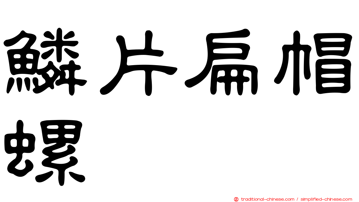 鱗片扁帽螺