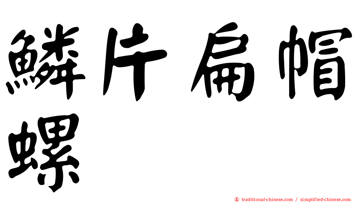 鱗片扁帽螺