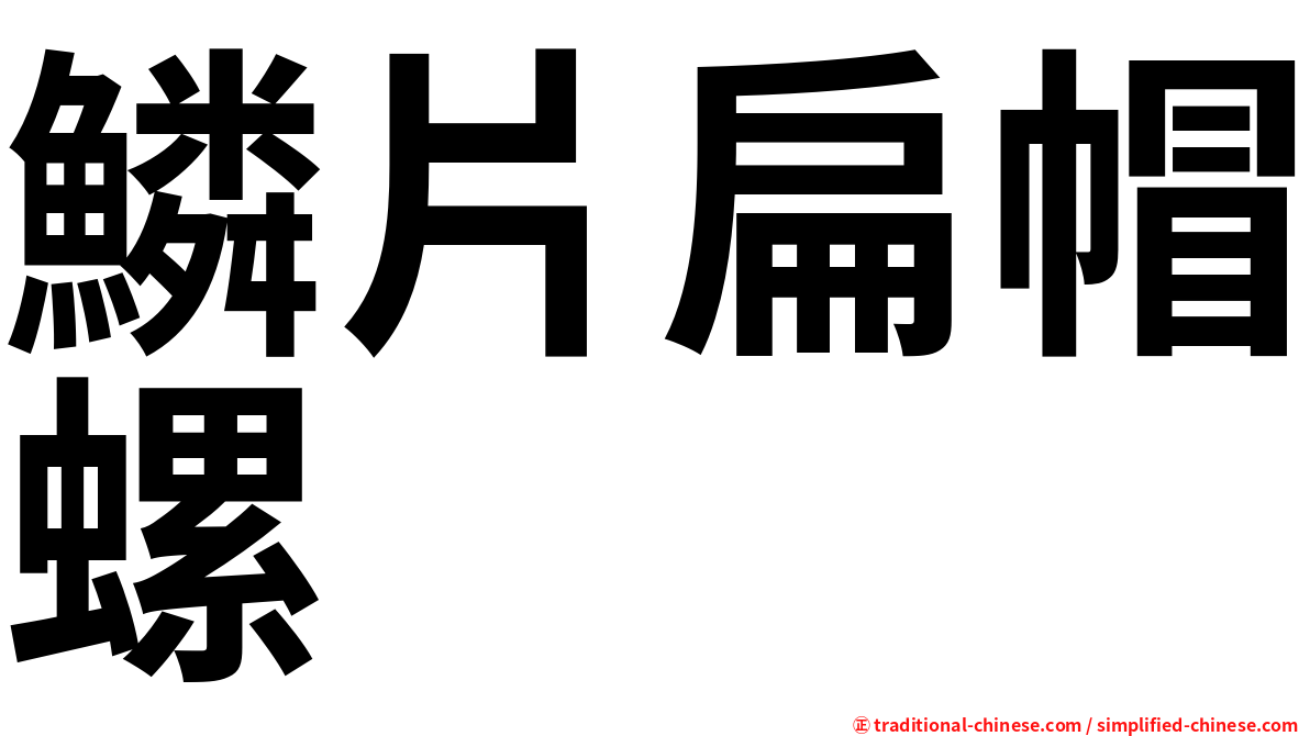 鱗片扁帽螺