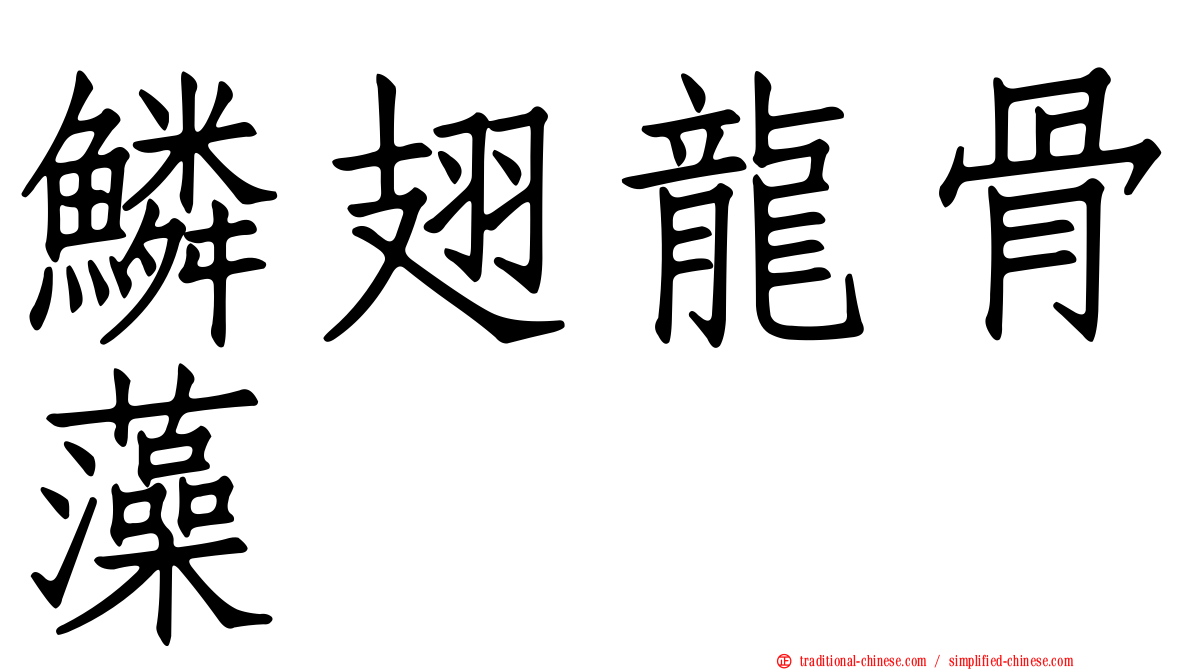 鱗翅龍骨藻