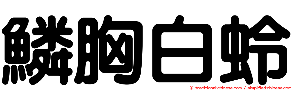 鱗胸白蛉