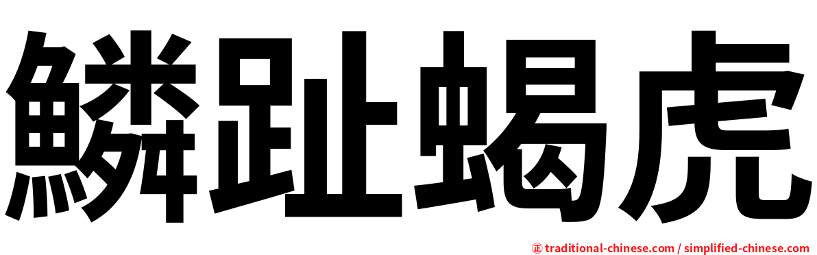 鱗趾蝎虎