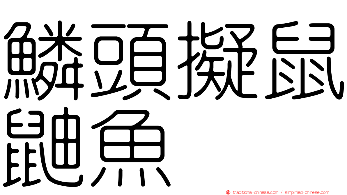 鱗頭擬鼠鼬魚