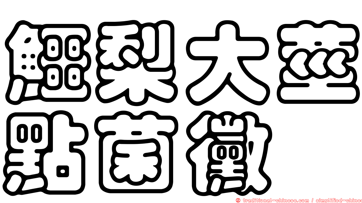 鱷梨大莖點菌黴