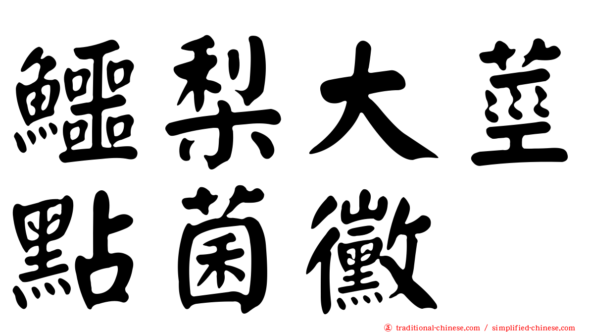 鱷梨大莖點菌黴