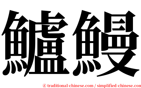 鱸鰻 serif font