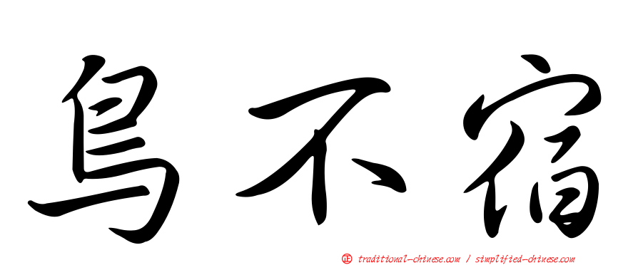 鳥不宿