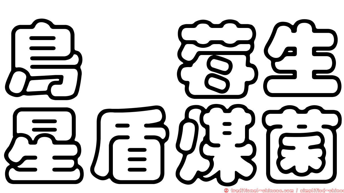 鳥蘞莓生星盾煤菌