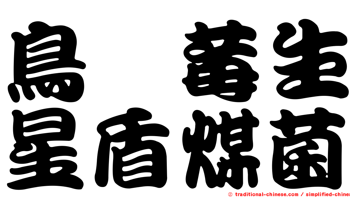 鳥蘞莓生星盾煤菌