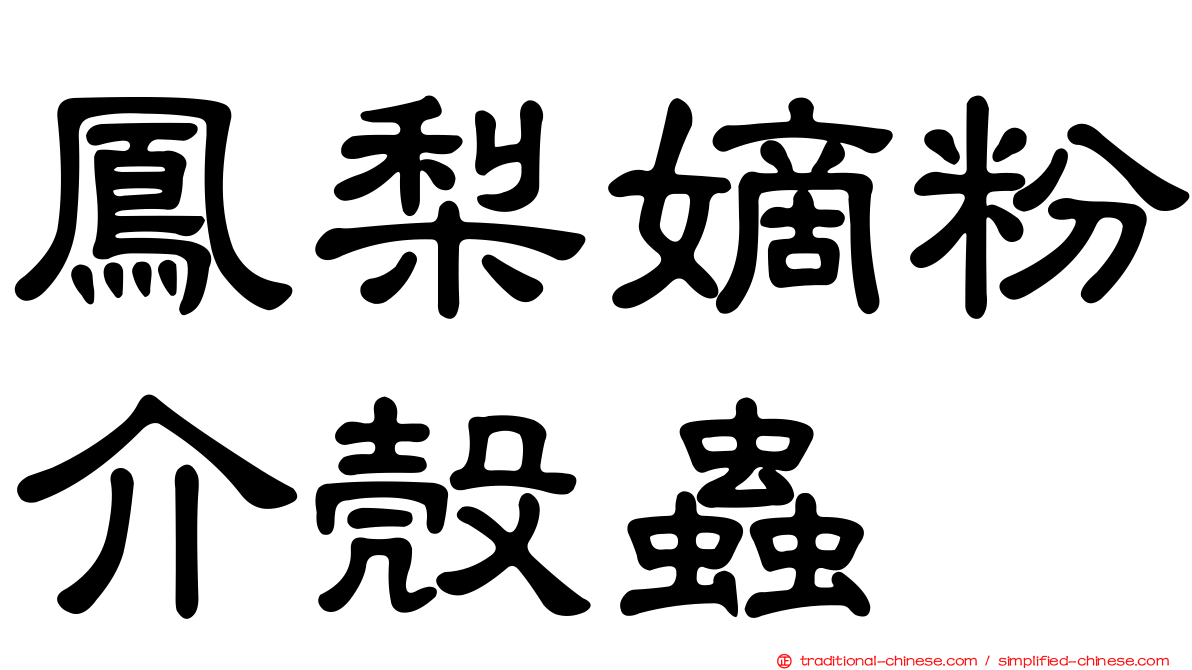 鳳梨嫡粉介殼蟲
