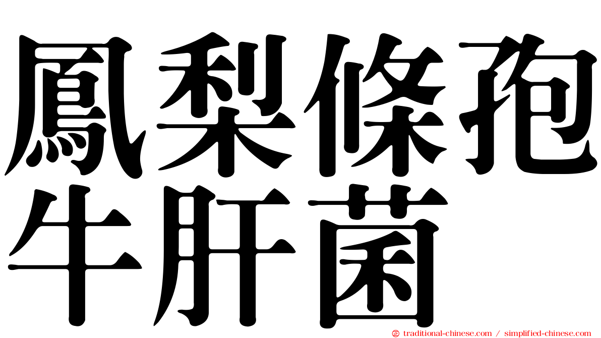 鳳梨條孢牛肝菌