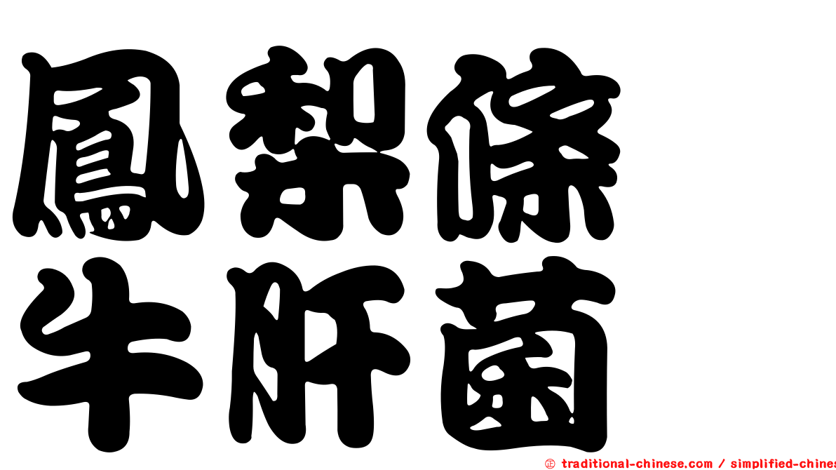 鳳梨條孢牛肝菌