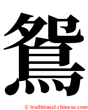 鴛 serif font