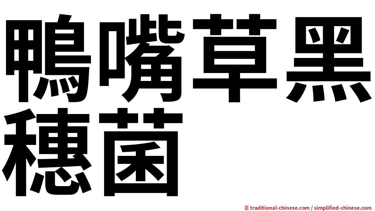 鴨嘴草黑穗菌