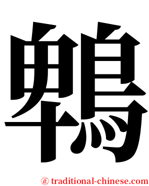 鵯 serif font