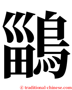 鶅 serif font