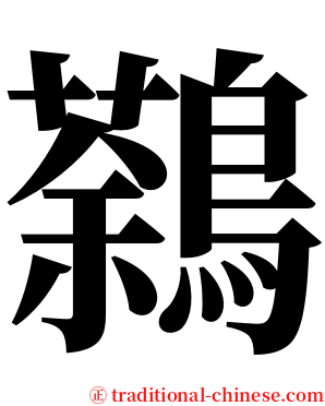 鷋 serif font
