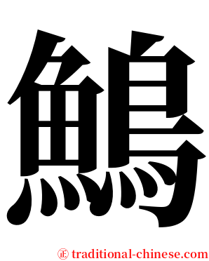 鷠 serif font