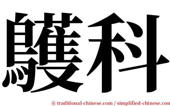 鸌科 serif font