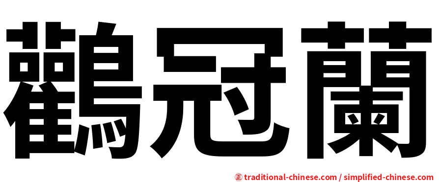 鸛冠蘭