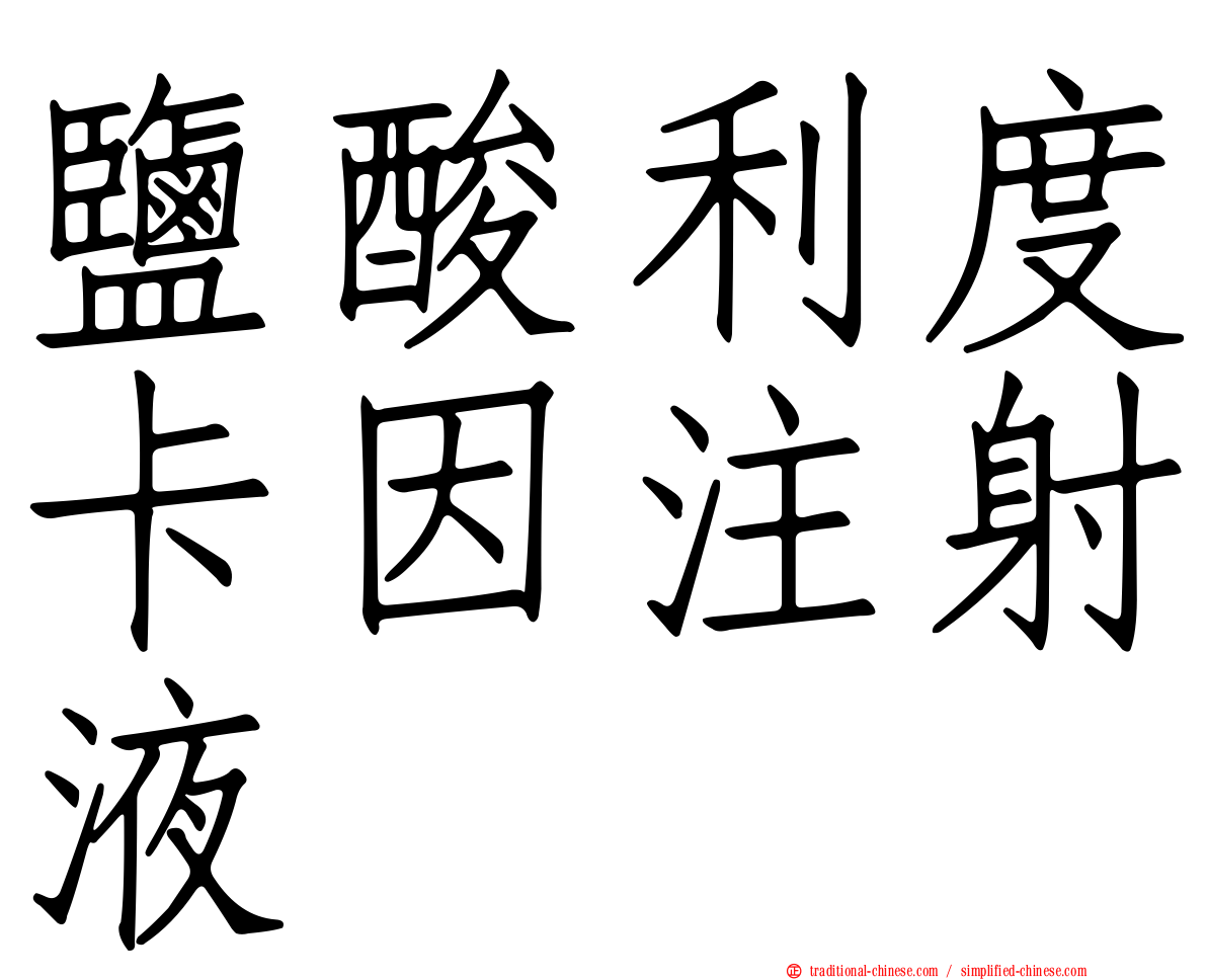 鹽酸利度卡因注射液