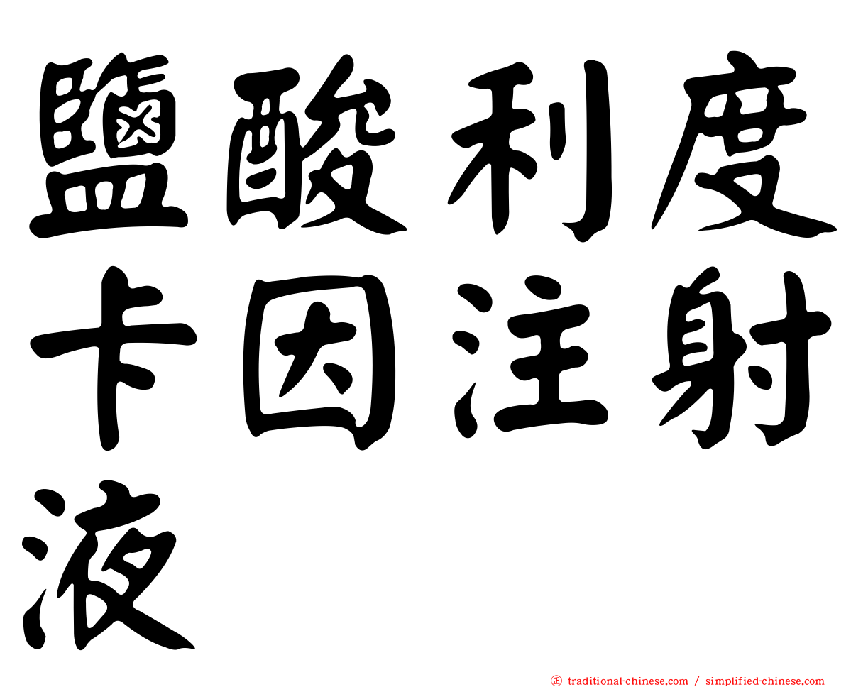 鹽酸利度卡因注射液